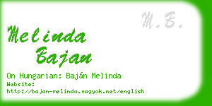 melinda bajan business card