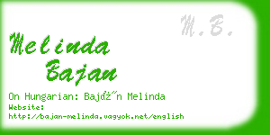 melinda bajan business card